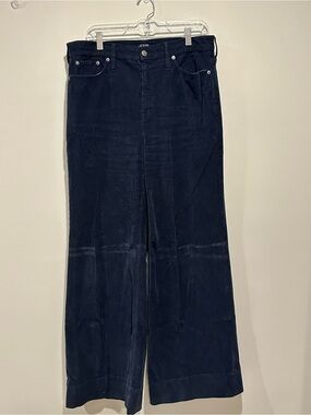 J. Crew Navy Wide-Leg Corduroy Pants